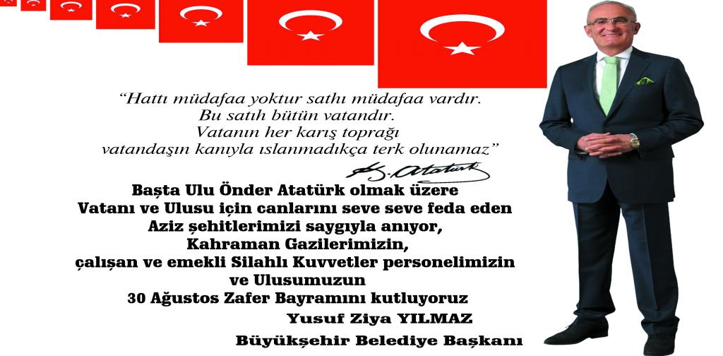 Samsun Büyükşehir Belediye Başkanının 30 Ağustos mesajı