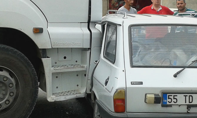 Bafra`da trafik kazası