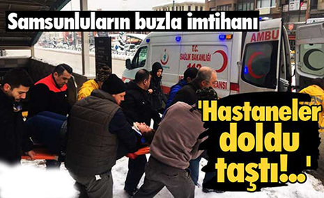 Samsunluların buzla imtihanı!