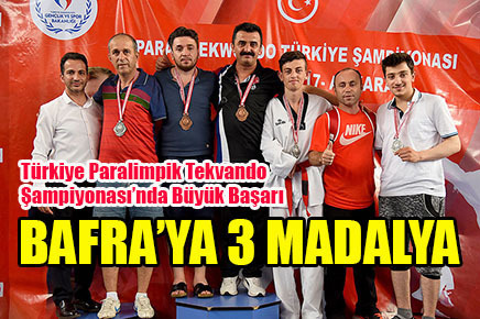 Bafra’ya 3 madalya