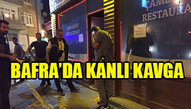 Birahane önünde kanlı kavga!