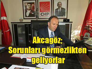 Akcagöz; Sorunları görmezlikten geliyorlar
