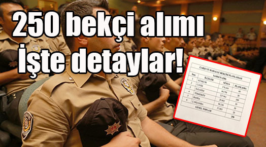 250 bekçi alımı
