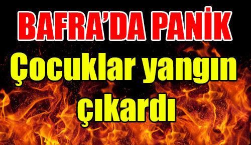 Bafra’da çocuklar yangın çıkardı: Mahallede panik!