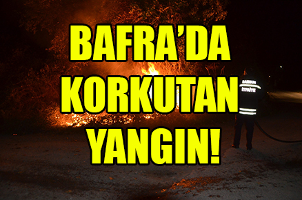 Bafra’da korkutan yangın!