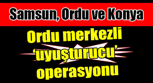 Samsun, Ordu ve Konya’da operasyon!