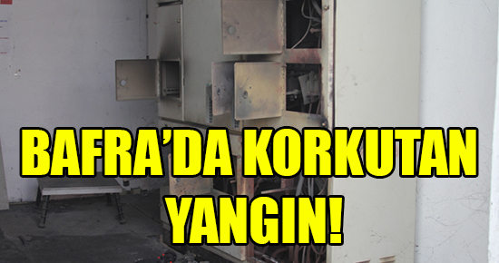 Bafra’da trafo yangını