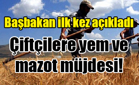 Çiftçilere yem ve mazot müjdesi!