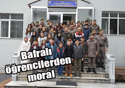 Bafralı öğrencilerden moral