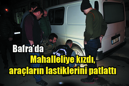 Mahalleliye kızdı, araçların lastiklerini patlattı