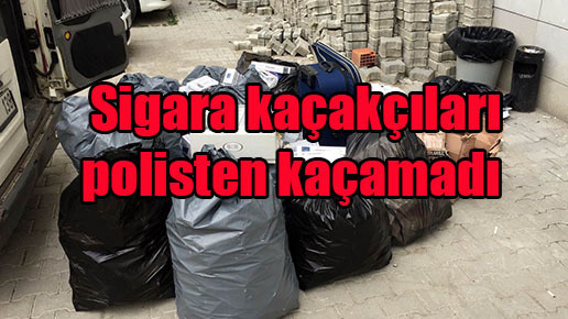 Sigara kaçakçıları polisten kaçamadı