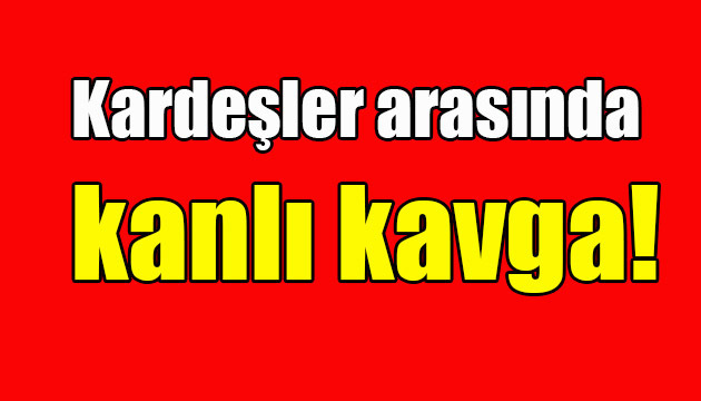Kardeşler arasında kanlı kavga!