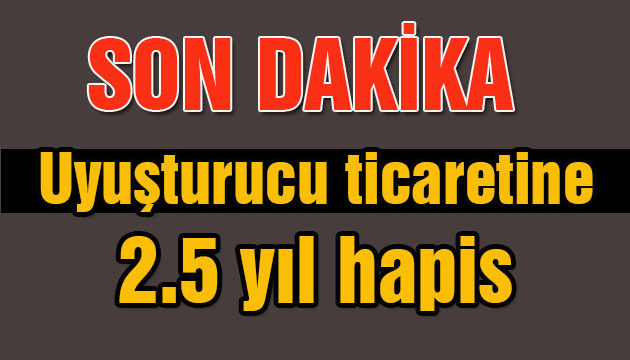 Uyuşturucu ticaretine 12.5 yıl hapis