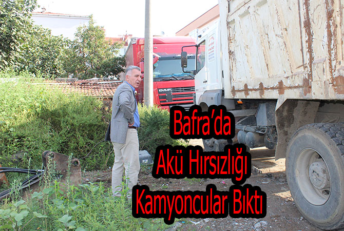 Bafra’da Akü Hırsızları İş Basinda