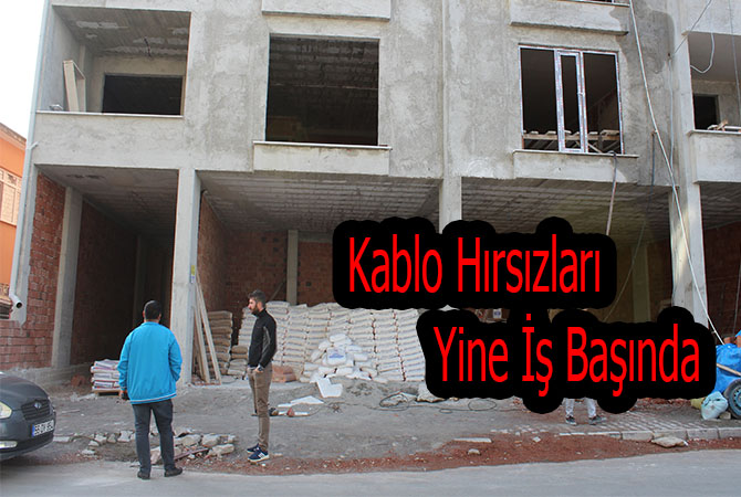 Bafra’da Kablo Hırsızları İş Başında