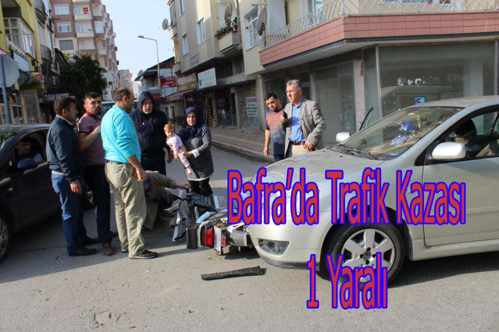 Bafra’da Trafik Kazası 1 Yaralı