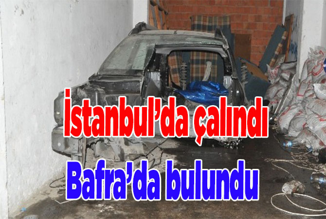 İstanbul’dan çalıntı otomobil Bafra’da bulundu