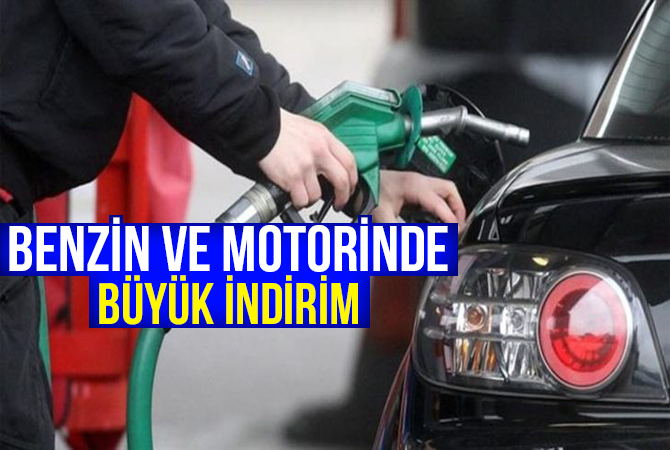 Benzin ve motorinde büyük indirim!
