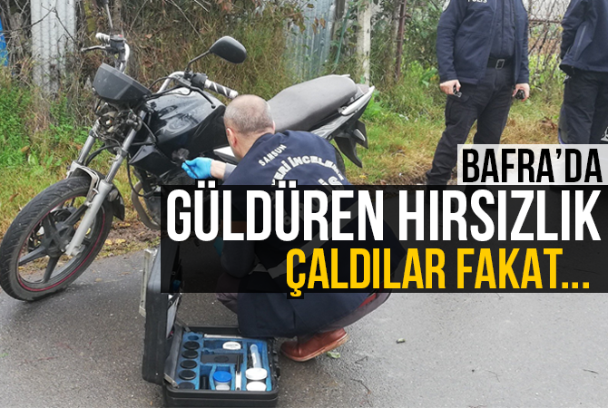 Çaldıkları motosikleti çalıştıramayınca terk edip kaçtılar