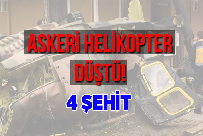 Sancaktepe’de askeri helikopter düştü!
