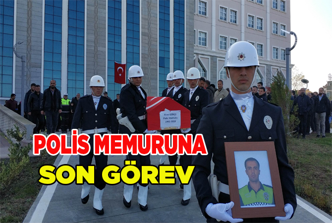 Kendini vuran polis için tören düzenlendi