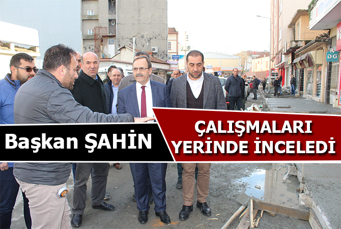 Başkan Şahin çalışmaları yerinde inceledi