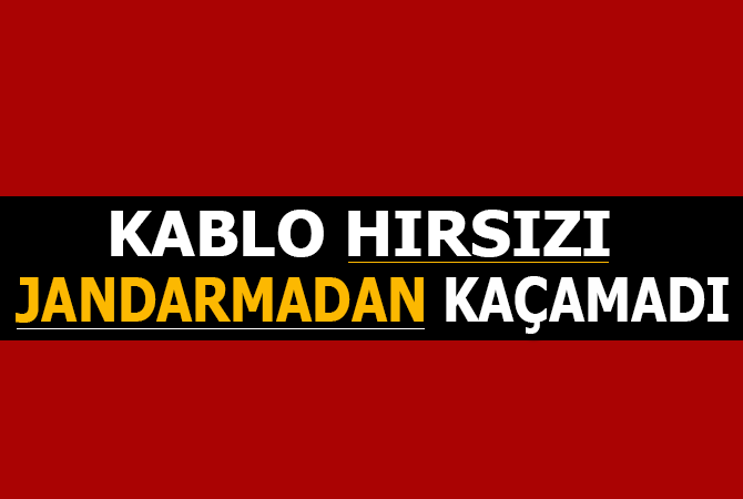 Jandarmadan kablo hırsızlığı operasyonu