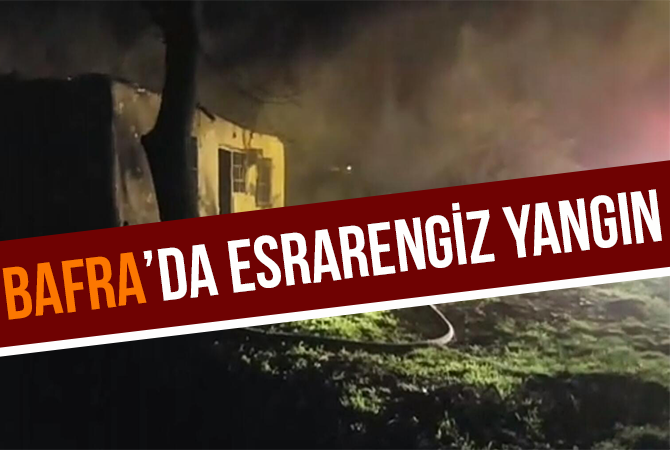 Samsun’un Bafra İlçesinde bir ev yanarak kullanılmaz hale geldi.