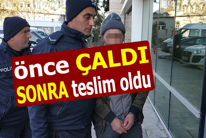 İnşaattan hırsızlık zanlısı polise teslim oldu