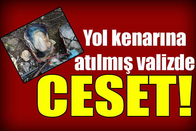 Yol kenarına atılmış valizde ceset!
