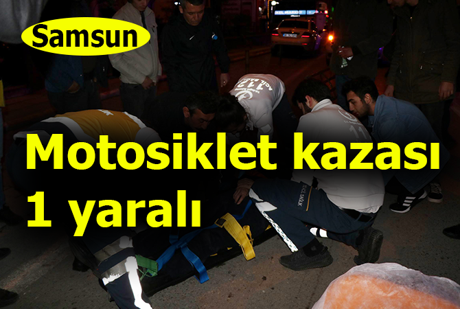 Ters şeritten giden motosiklet yayaya çarptı: 1 yaralı
