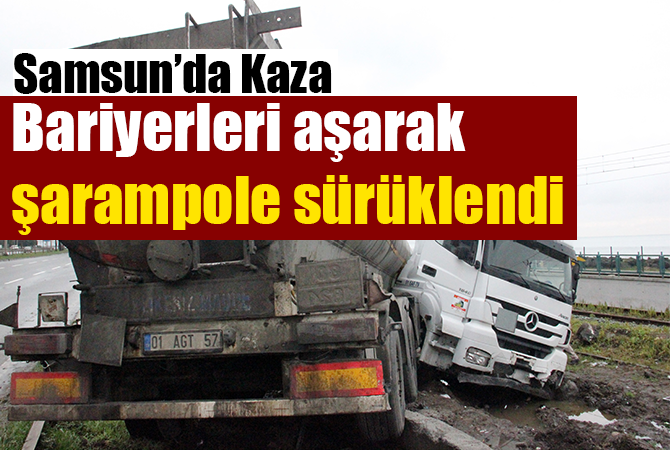 Tanker kazası ucuz atlatıldı