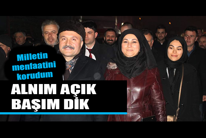 Usta: Milletin menfaatini korudum, alnım açık başım dik
