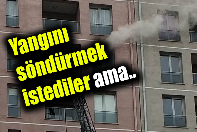 Evlerinde çıkan yangını söndürmek isteyen çift hastanelik oldu