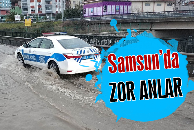 Patlayan su borusu köprü üzerini göle çevirdi