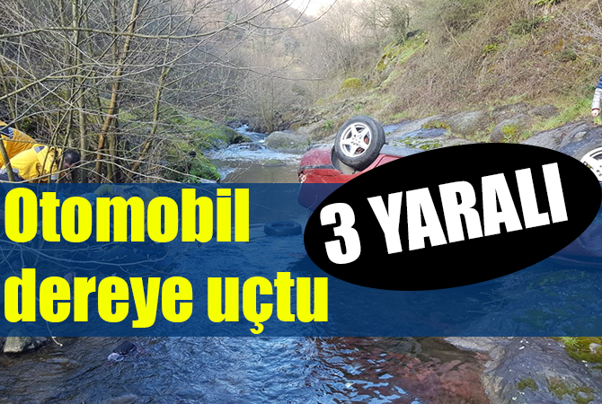 Samsun’da otomobil dereye uçtu: 3 yaralı 