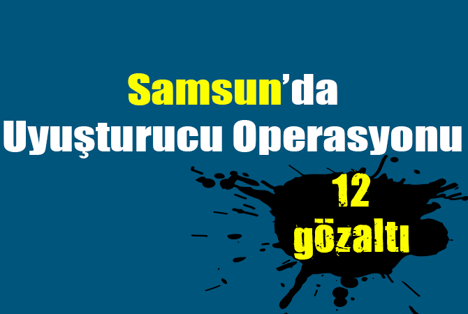 Samsun’da uyuşturucu operasyonu: 12 gözaltı