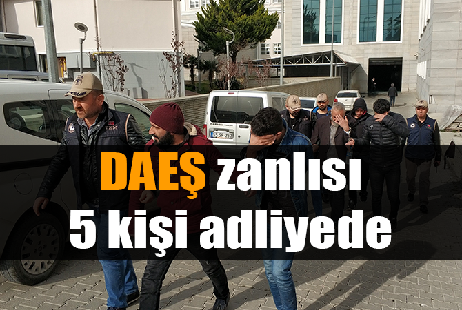 Samsun’da DEAŞ’tan 5 şahıs adliyede