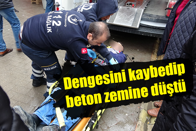 İnşaatın asma katından düşen işçi yaralandı