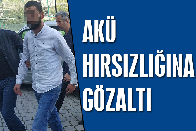 Kamyondan akü hırsızlığına gözaltı 