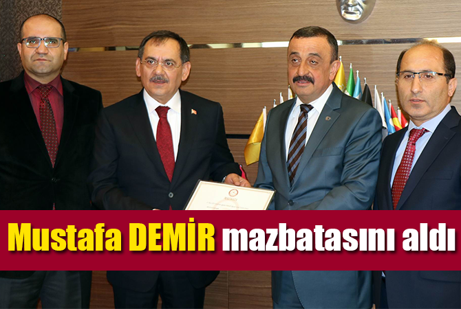 Mustafa Demir mazbatasını aldı