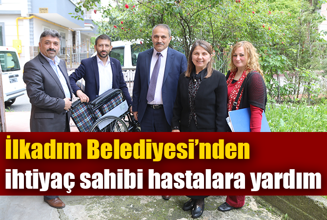 İhtiyaç sahibi hastaya tekerlekli sandalye yardımı