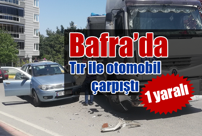 Tır ile otomobil çarpıştı: 1 yaralı