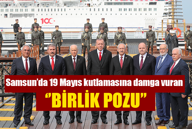 Samsun’da 19 Mayıs kutlamasına damga vuran “birlik pozu”