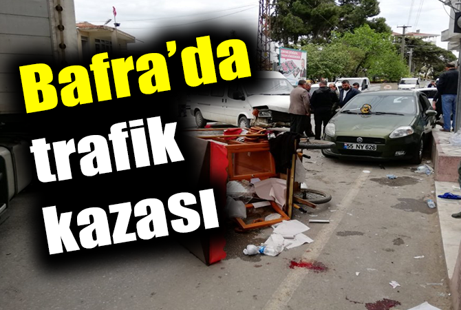 Bafra’da trafik kazası
