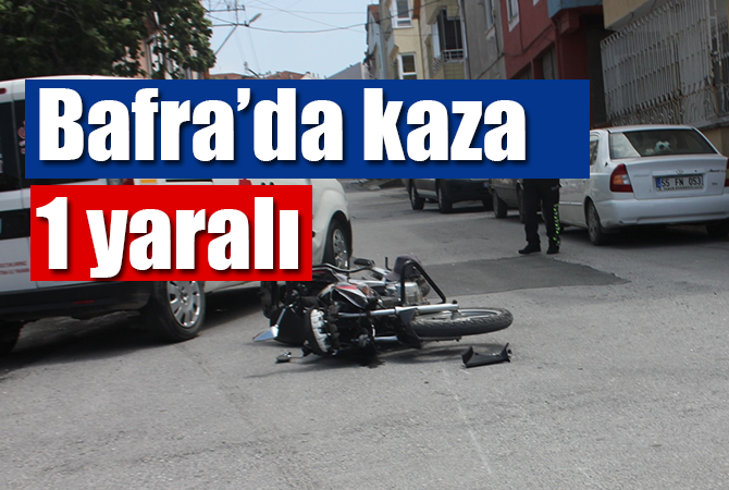 Ticari araçla motosiklet çarpıştı:1 yaralı