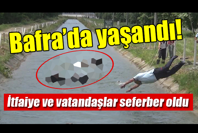 Sulama kanalına düşen hayvanlar için itfaiye ve vatandaşlar seferber oldu