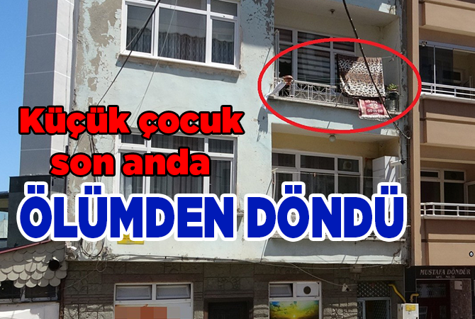 2. kattan düşen çocuğu çamaşır ipi kurtardı