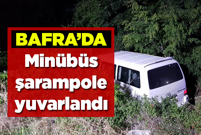 Minibüs şarampole uçtu: 1 yaralı