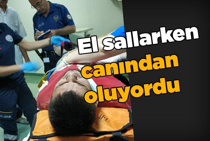 El sallarken traktörden düştü
